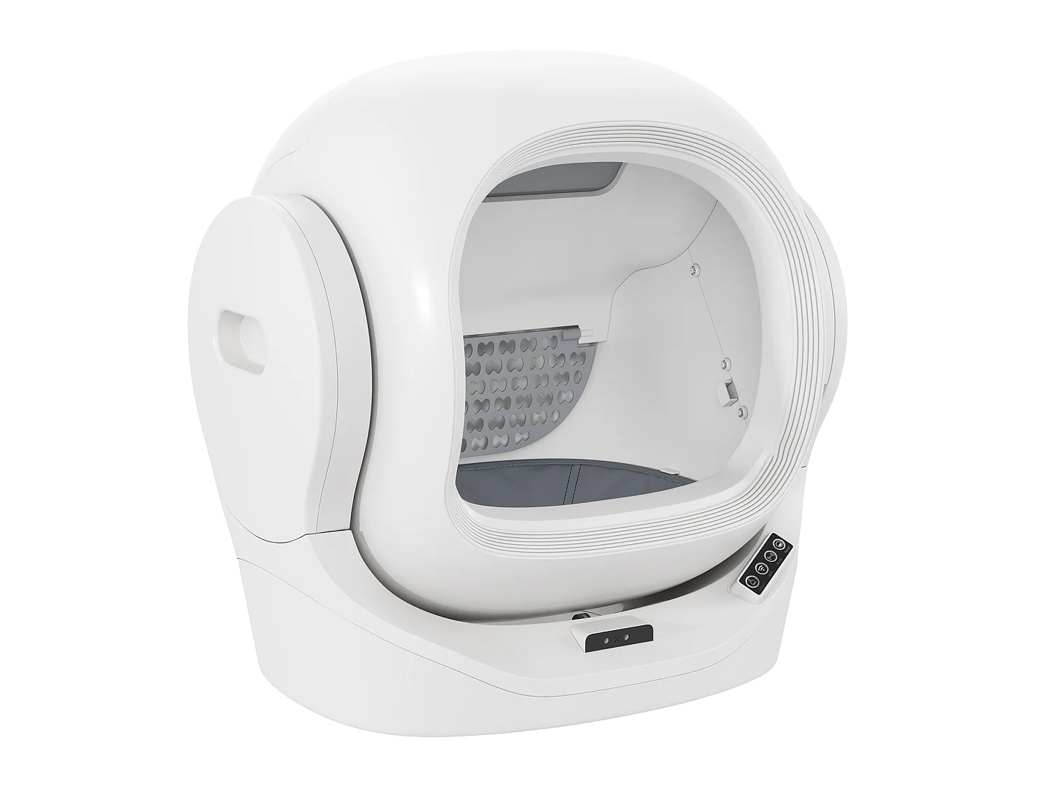Arenero automático inteligente para gatos, 68 L - Blanco