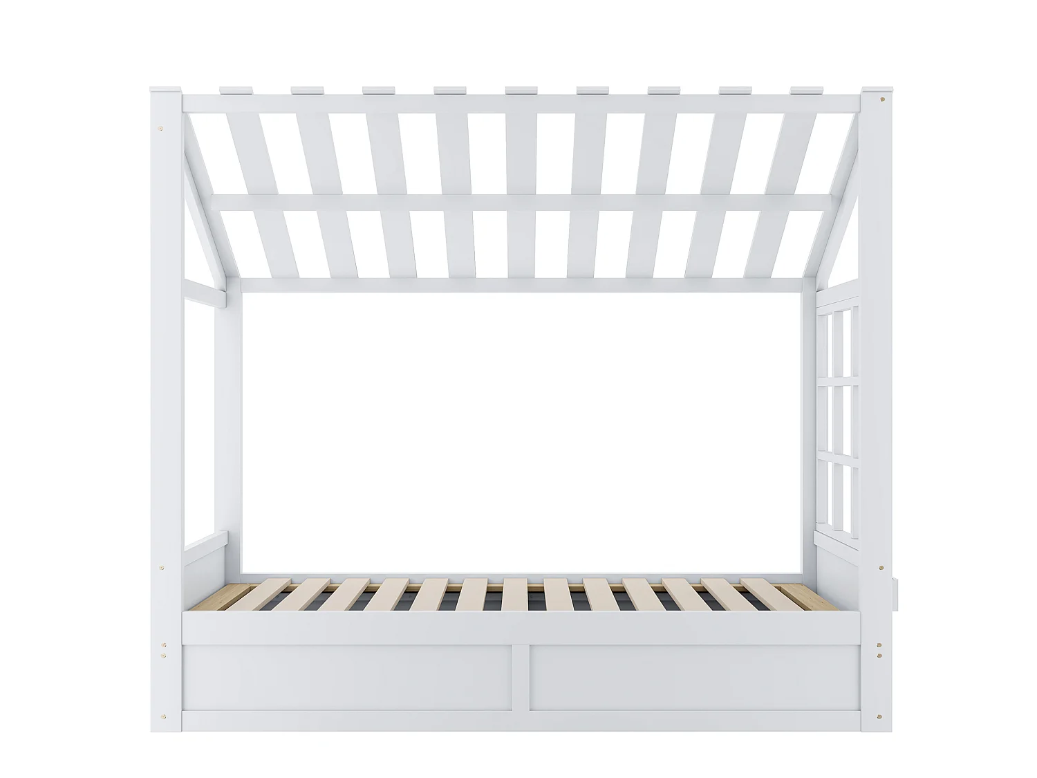 Lit coffre enfant 90x200 cm blanc - Lit cabane en bois