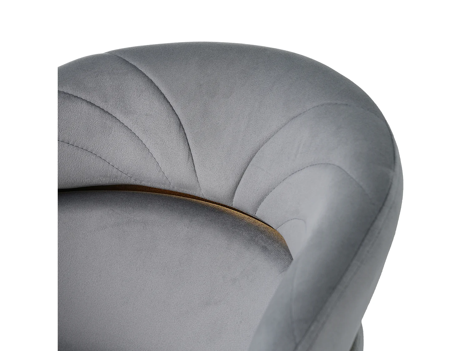Lot de 6 chaise de salle à manger en velours avec pieds en métal - Gris