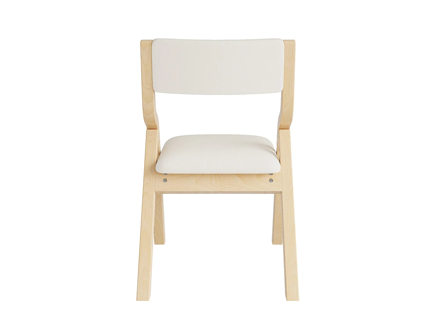 Juego de 2 sillas plegables, beige y natural - Madera y lino