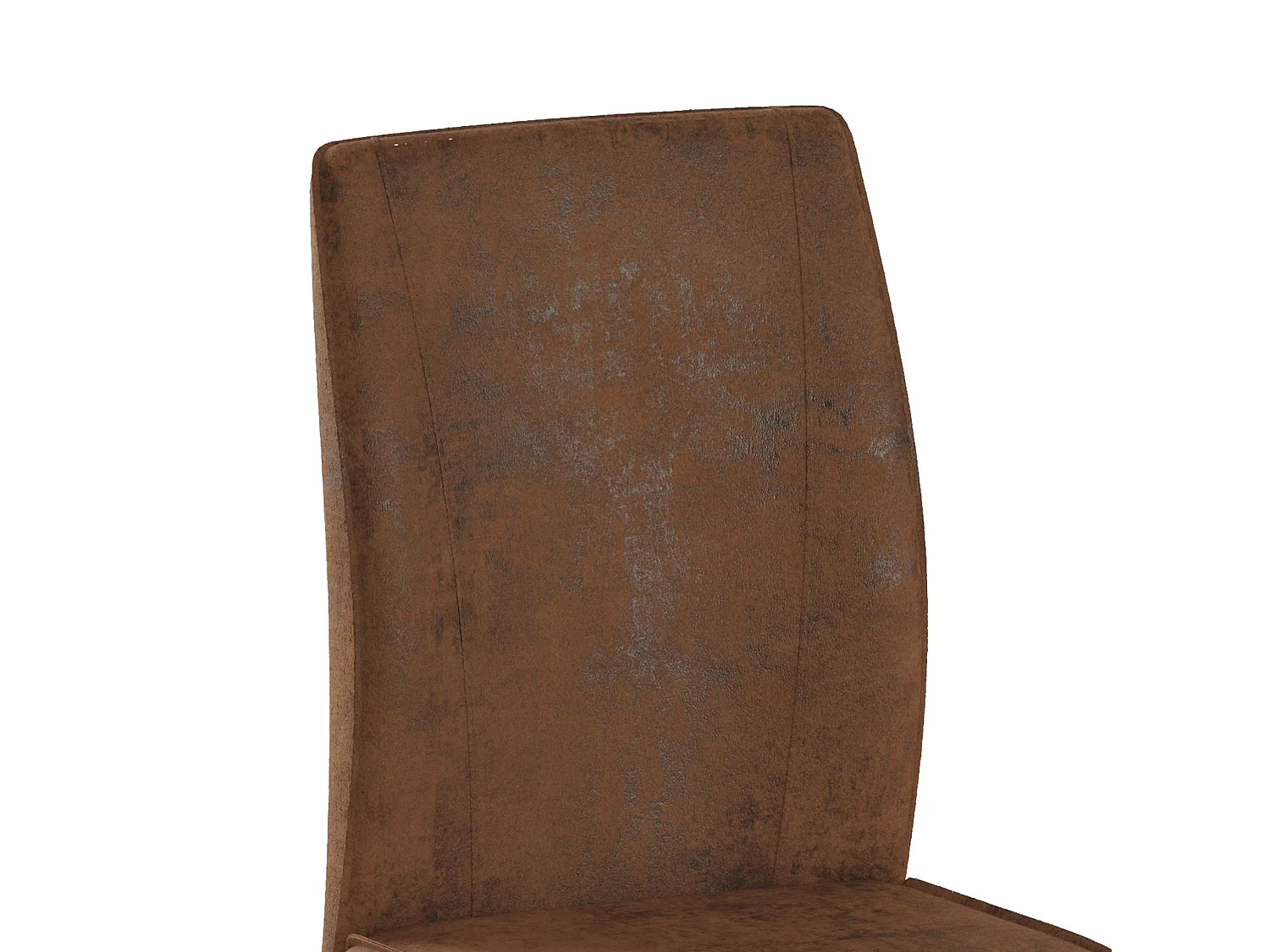 Lot de 2 chaises de salle à manger en tissu marron et métal noir