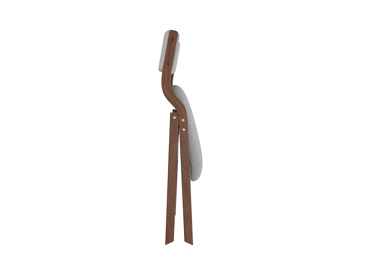 Lot de 6 chaises pliantes gris et marron - Bois et lin