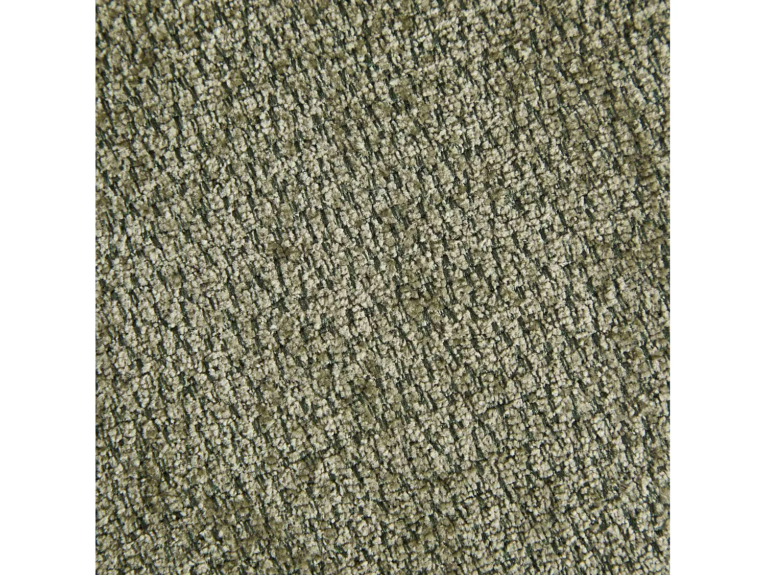 Lot de 2 chaises chenille vert, dossier courbé, pieds métal bronze, design moderne, salle à mange