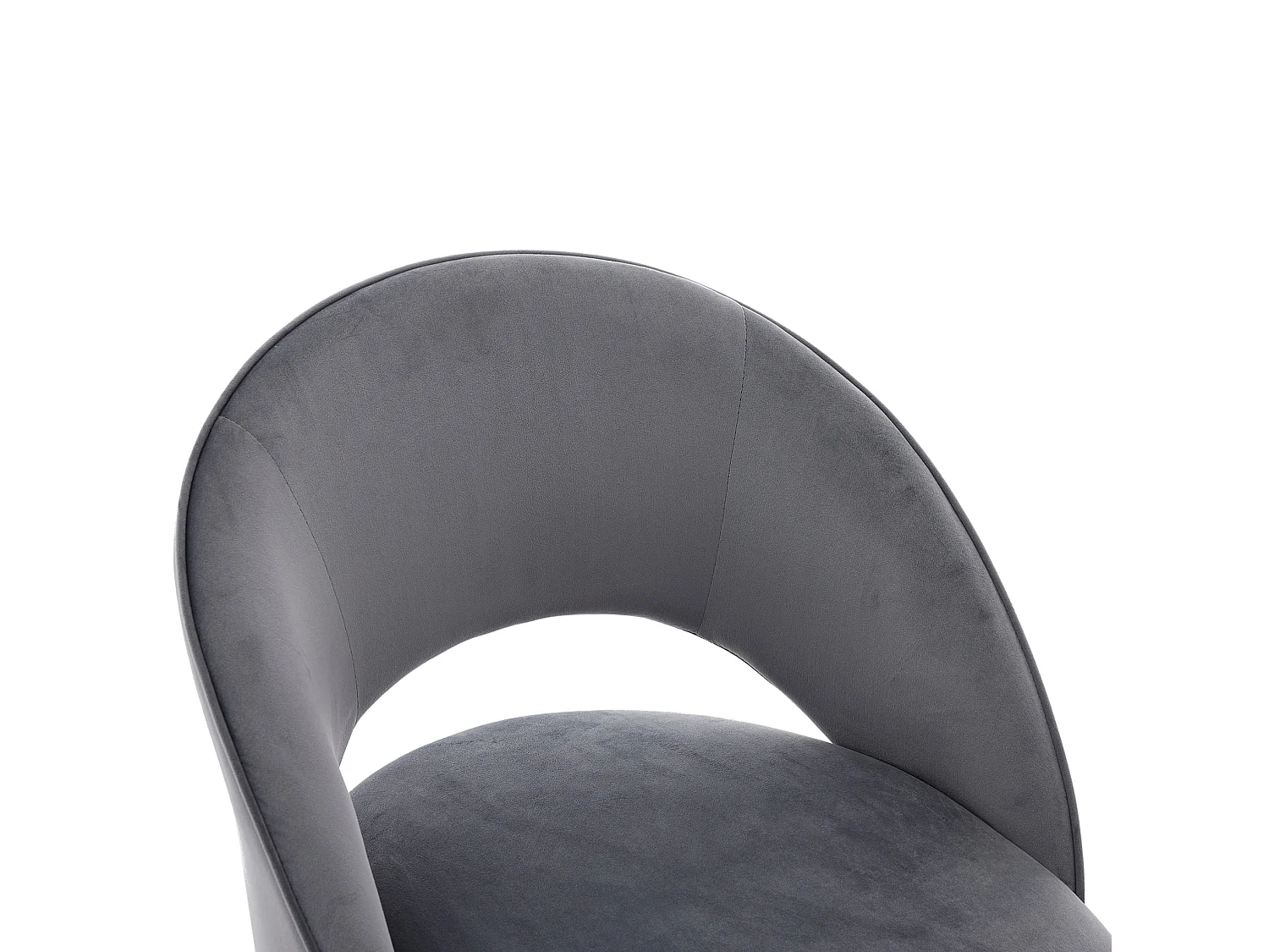 Lot de 2 chaises en tissu bouclé - Style moderne - Gris et argenté