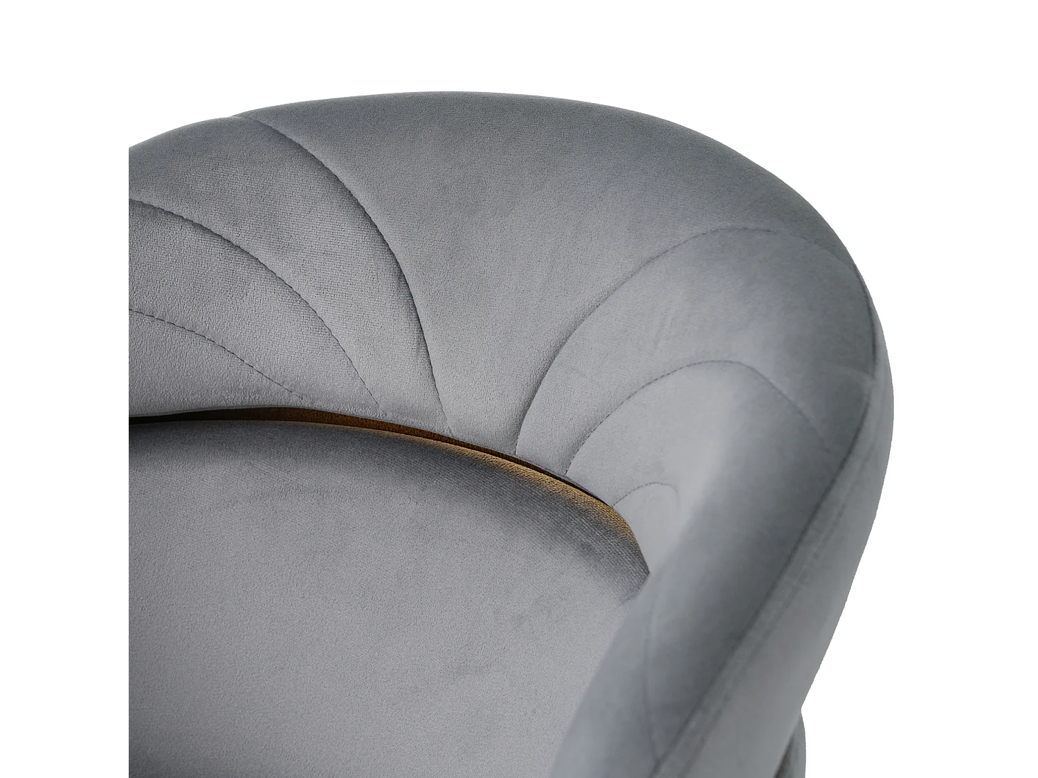 Lot de 4 chaise de salle à manger en velours avec pieds en métal - Gris