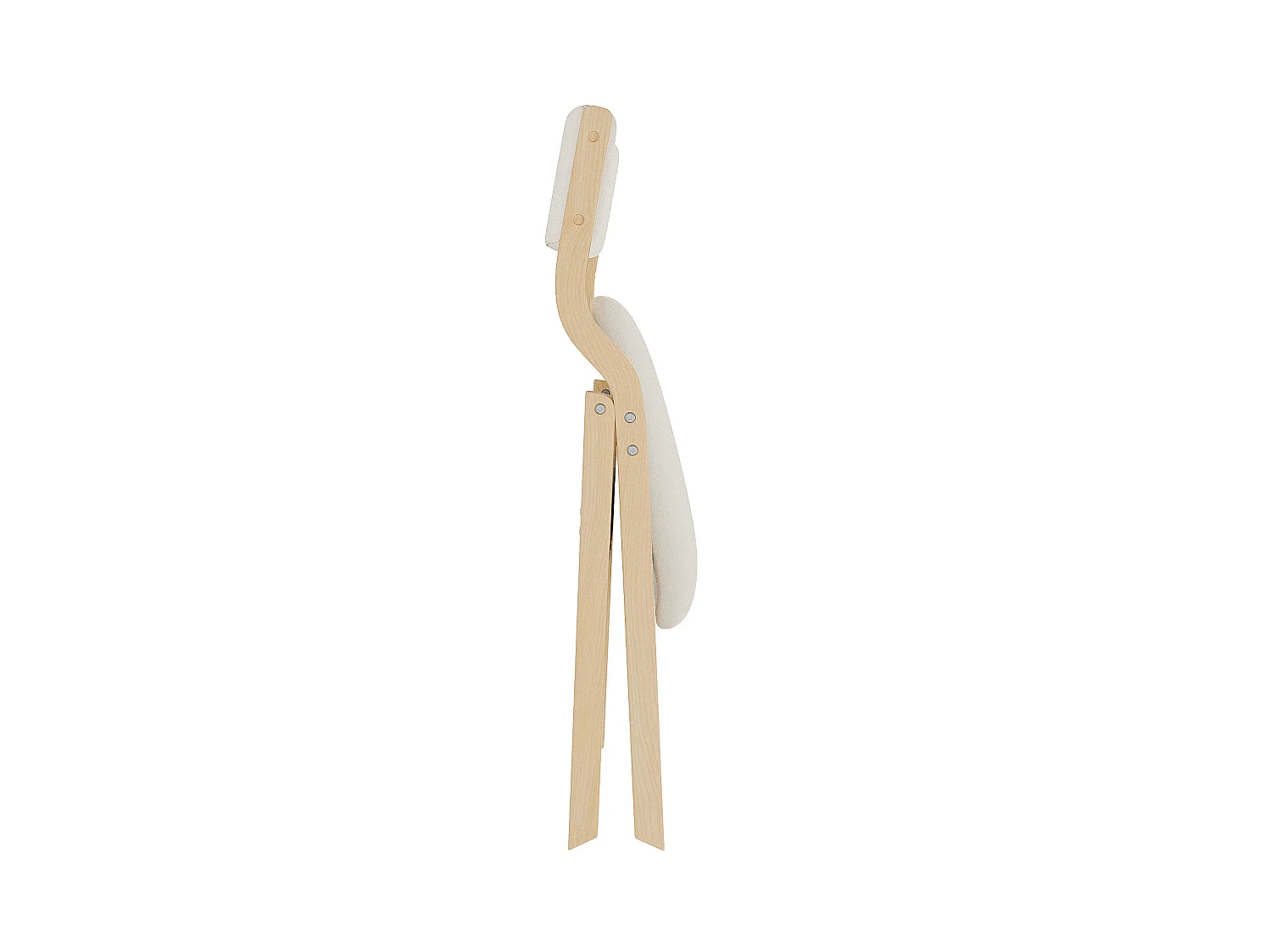 Lot de 6 chaises pliantes beige et naturel - Bois et lin