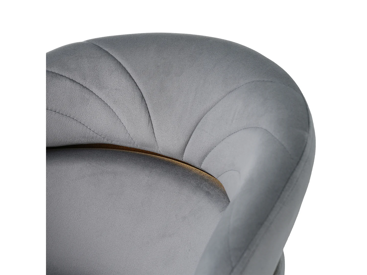 Chaise de salle à manger en velours avec pieds en métal - Gris