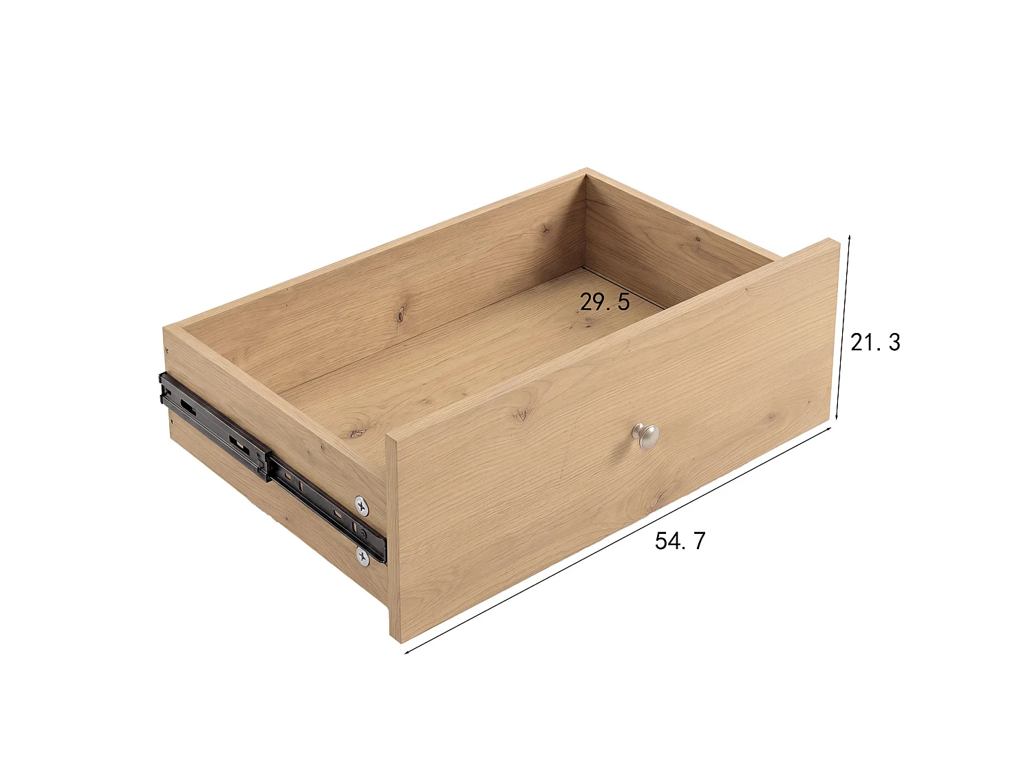 Cassettiera moderna 180x60x120 cm con 6 cassetti - Colore legno
