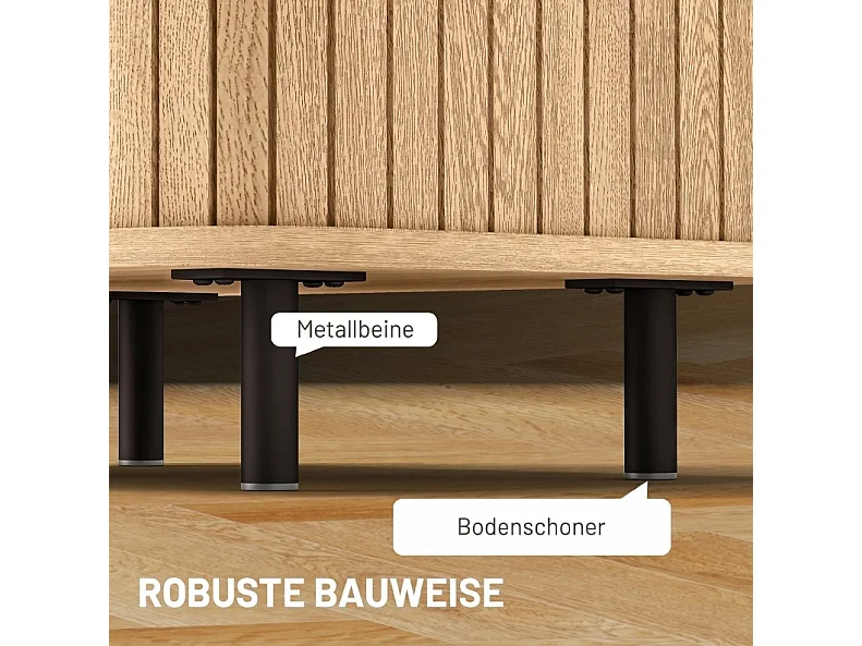 Table de chevet en bois décor chêne avec 2 portes coulissantes