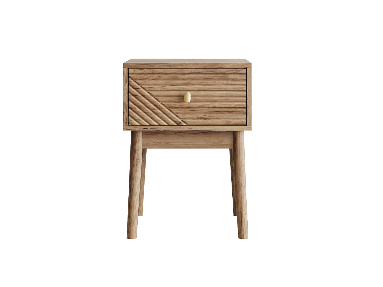 Set van 2 nachtkastjes 40x40x55 cm met 2 lades – Houtafwerking