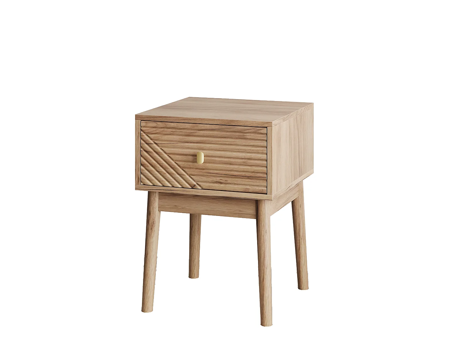 Set van 2 nachtkastjes 40x40x55 cm met 2 lades – Houtafwerking