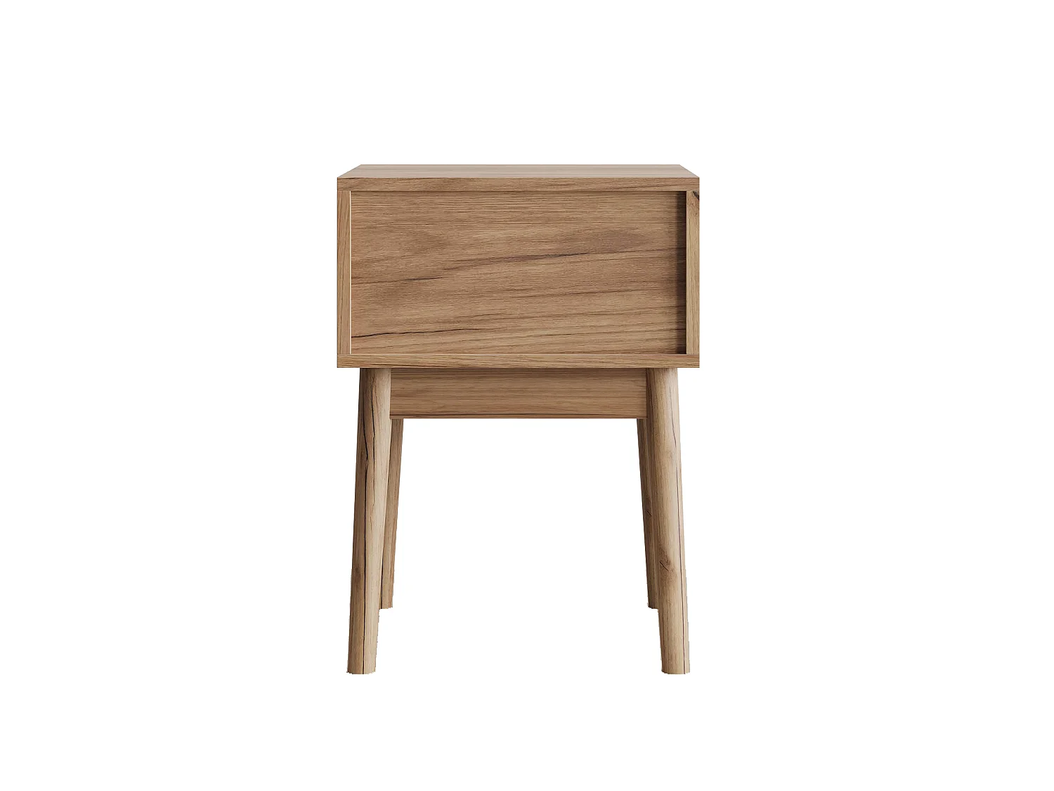 Set van 2 nachtkastjes 40x40x55 cm met 2 lades – Houtafwerking
