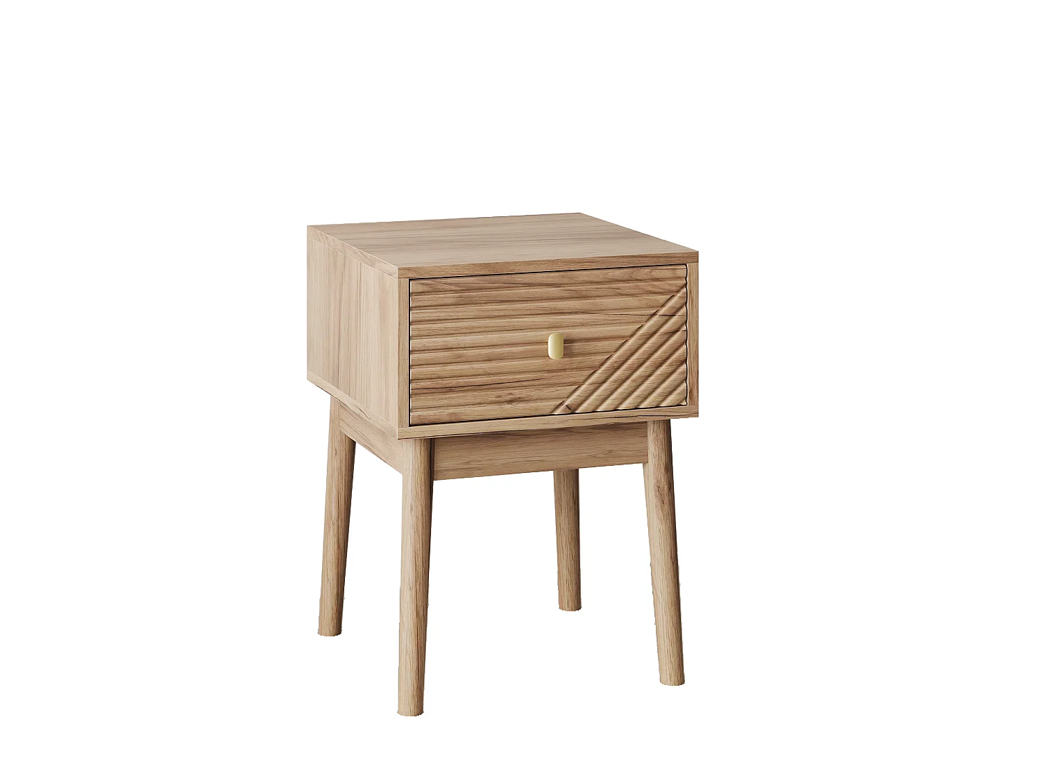 Set van 2 nachtkastjes 40x40x55 cm met 2 lades – Houtafwerking