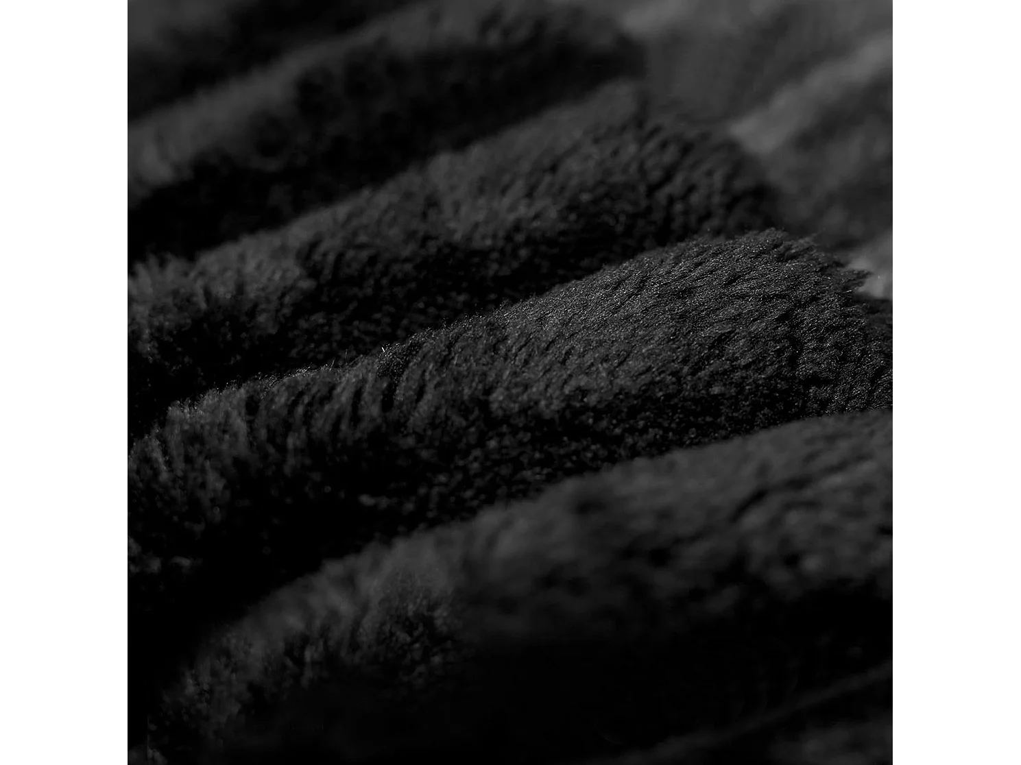 Canapé compressé d'angle modulable 4 places en velours côtelé avec pouf - Noir