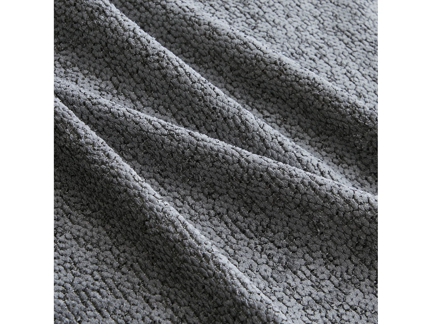 Canapé modulable 2 places gris, style nuage, tissu bouclé, sans montage, salon