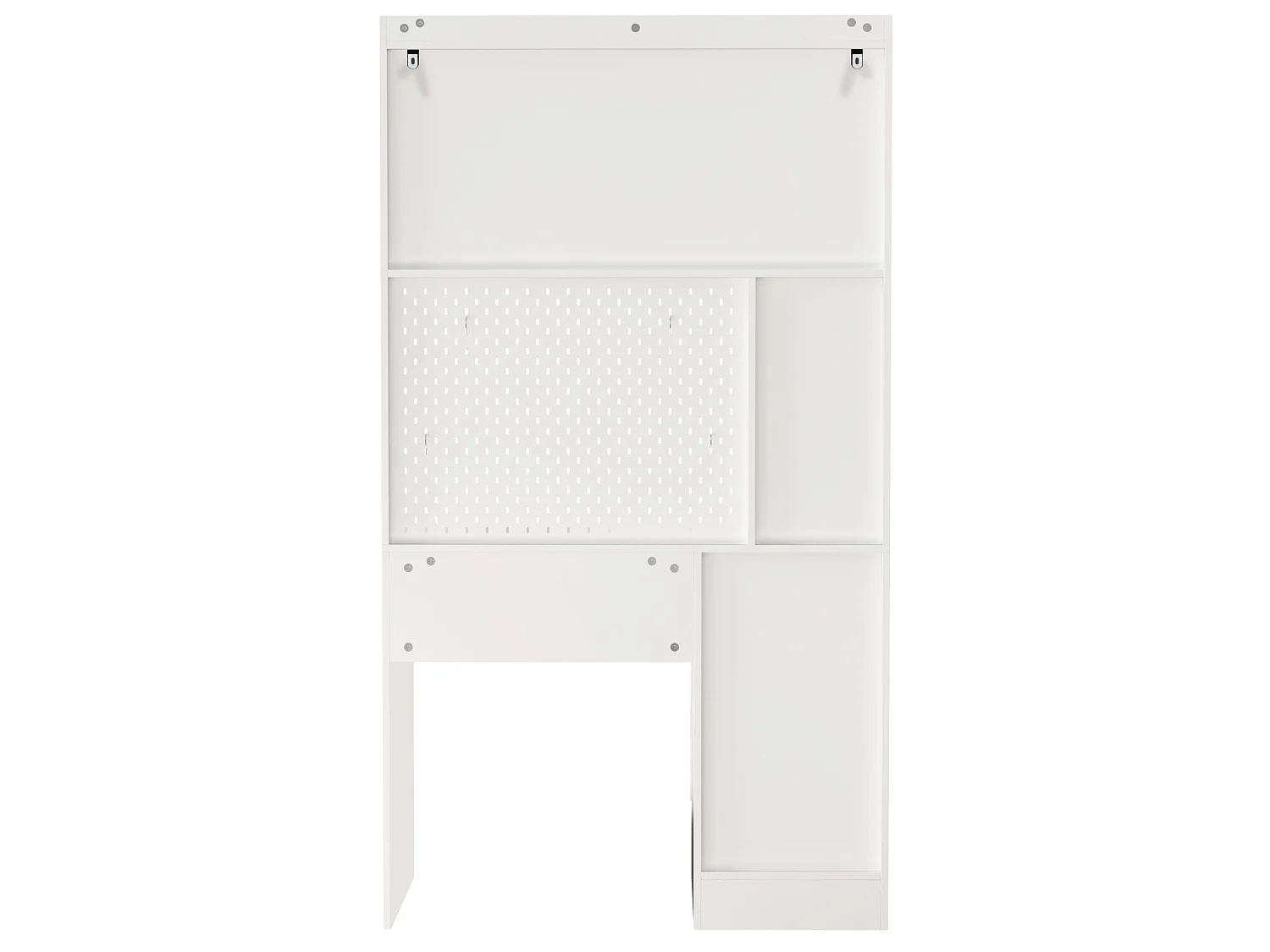 Escritorio multifuncional con 3 cajones y 2 puertas - Para oficina o dormitorio - Blanco