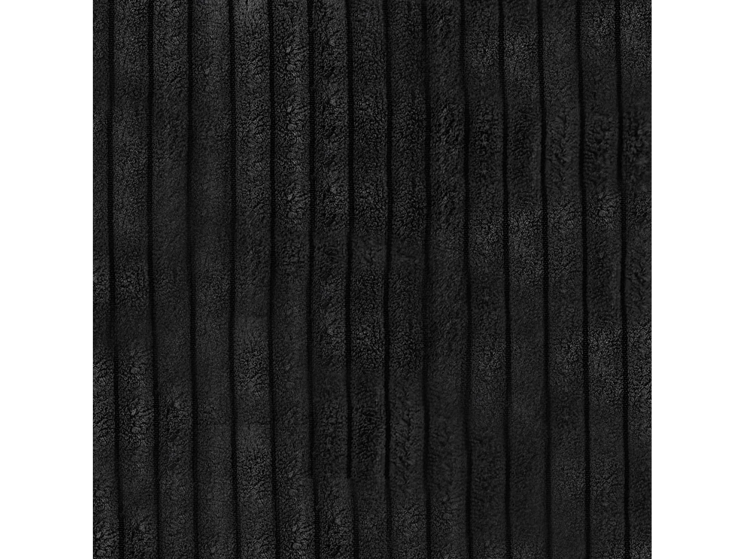 Pouf Carré XL Soren Velours Côtelé Noir
