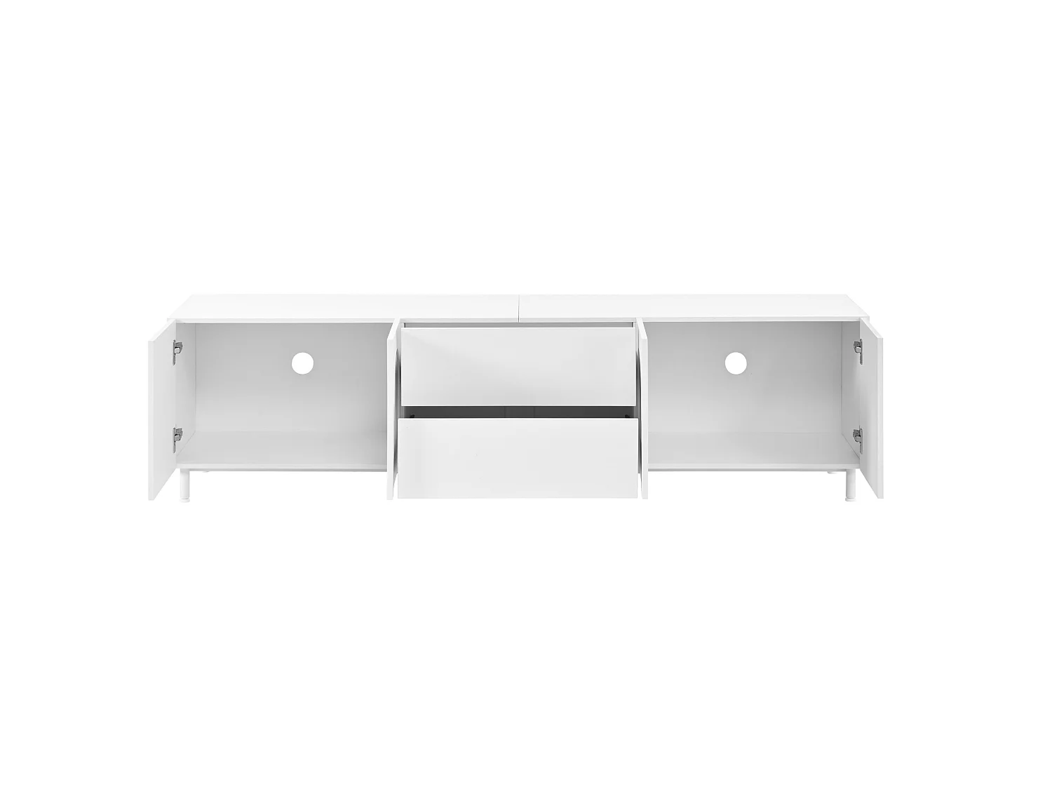 Ensemble meuble TV et table basse blanc - Bois en MDF et PB