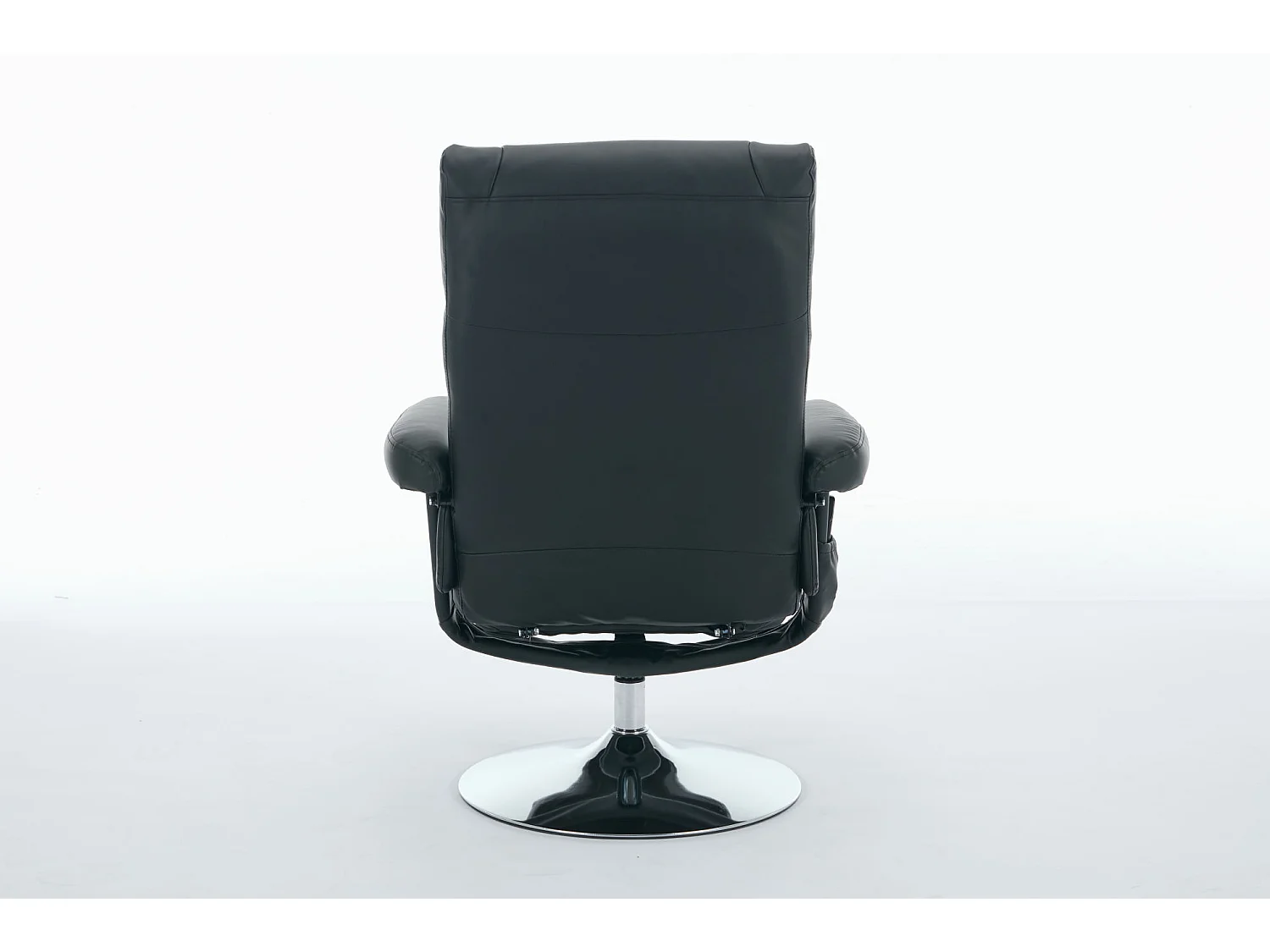 360° draaibare relaxfauteuil van PU-leer met massage- en verwarmingsfunctie - Zwart