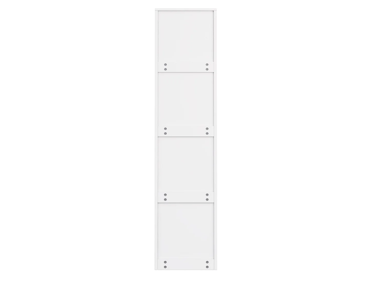 Bibliothèque étroite 40 x 30 x 160.5 cm avec roulettes et rangement – ​​Blanc