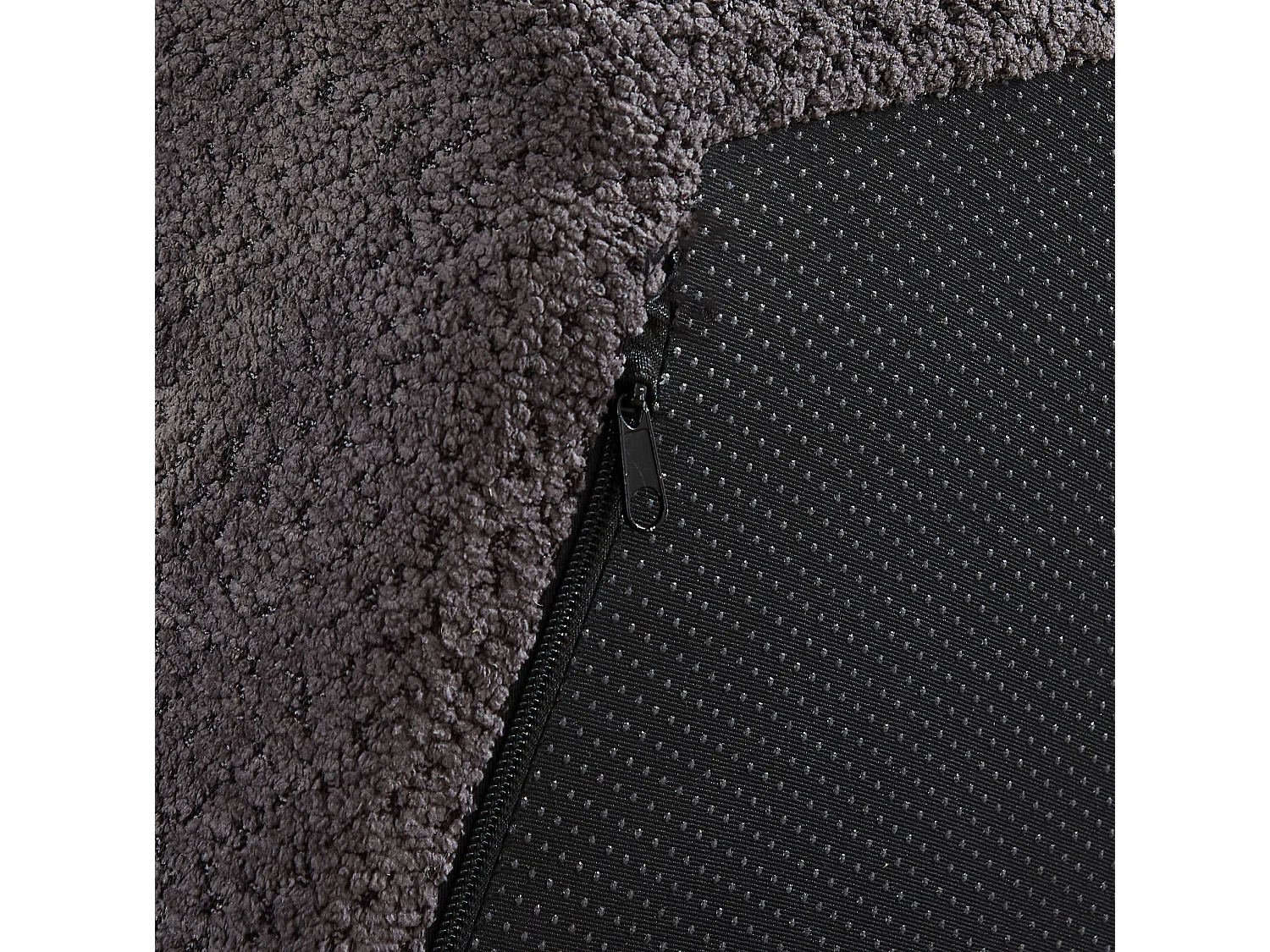 Fauteuil simple hexagonaux en chenille avec coussins - Gris