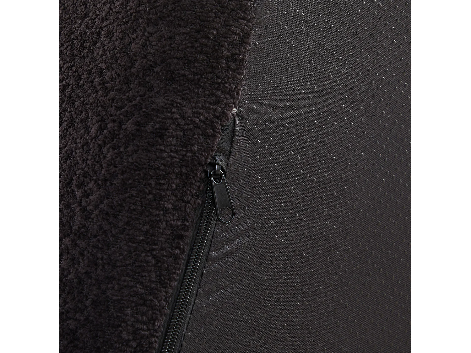Fauteuil simple hexagonaux en chenille avec coussins - Noir