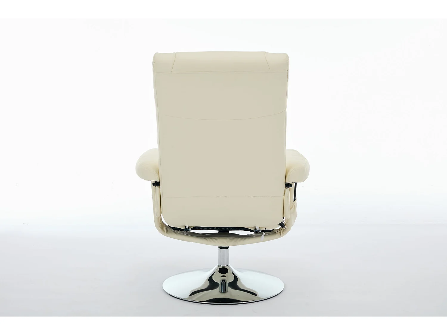 360° draaibare relaxfauteuil van PU-leer met massage- en verwarmingsfunctie - Beige