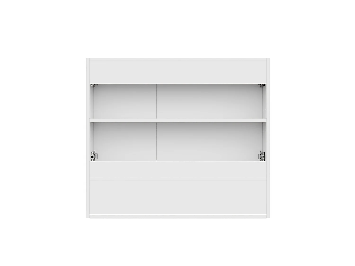 Armoire murale de salle de bain 80 cm blanc - Avec LED, miroir et 2 portes