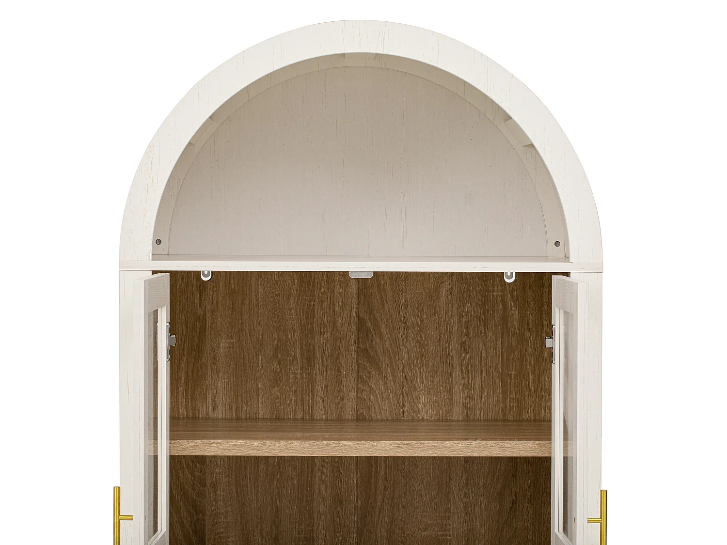 Credenza da cucina con ripiani regolabili e 2 cassetti - Bianca
