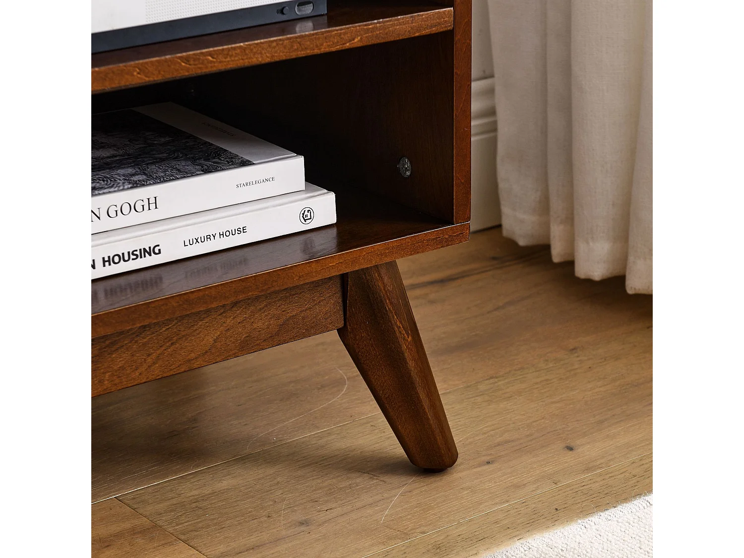 Meuble TV vintage 150x40x50 cm avec 2 portes - Marron