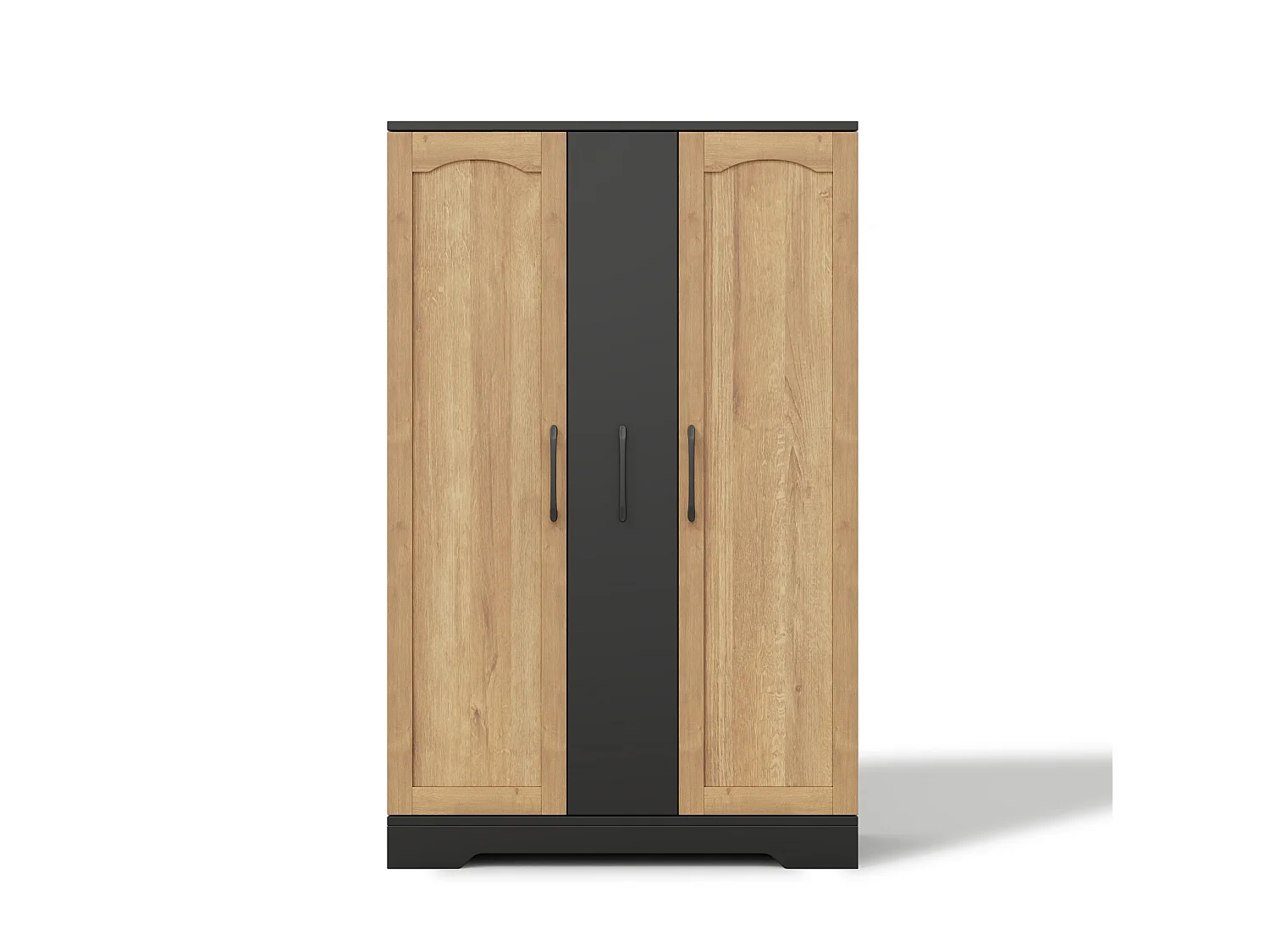 Köksskåp med hyllplan, 2 dörrar och låda – Svart 78 × 35 x 120 cm