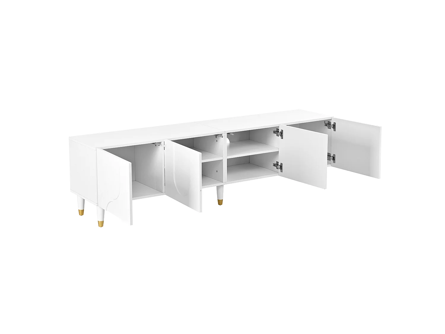 TV-meubel met 4 deuren - Wit 180 x 40 x 50 cm