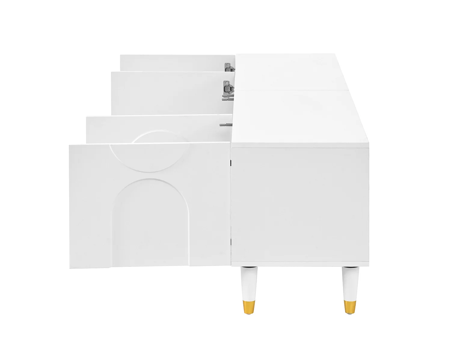 TV-meubel met 4 deuren - Wit 180 x 40 x 50 cm