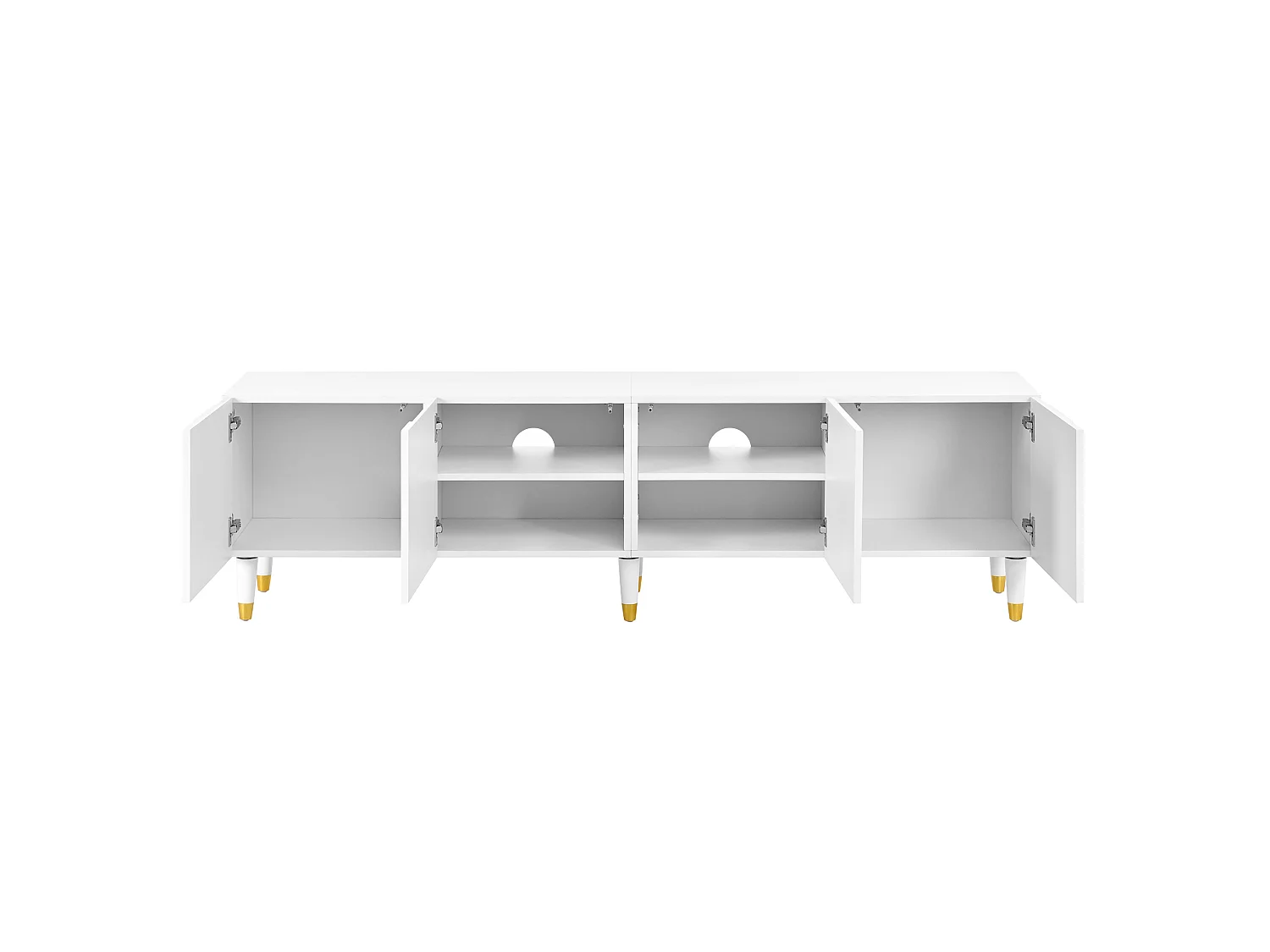 TV-meubel met 4 deuren - Wit 180 x 40 x 50 cm