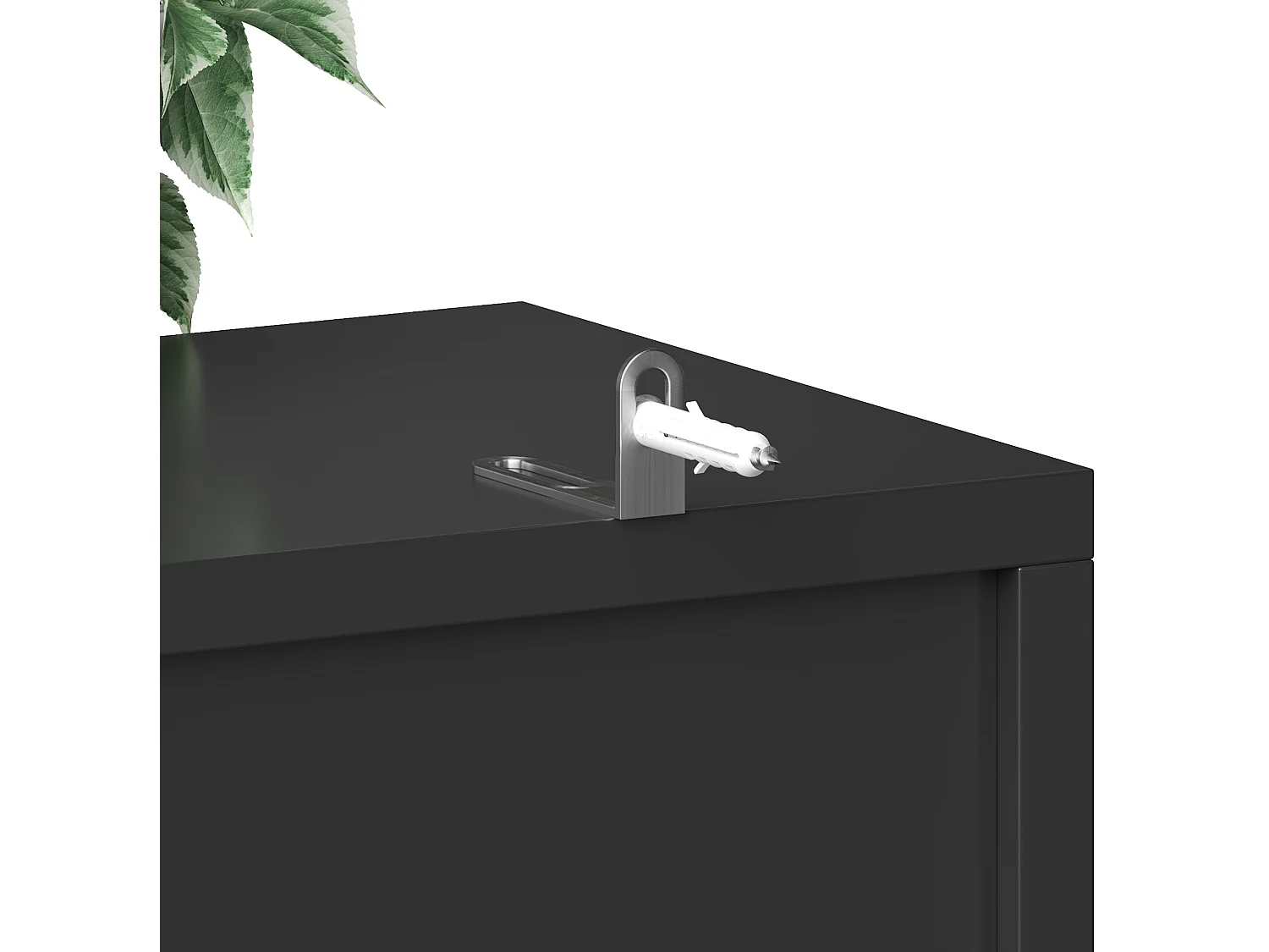 Keukendressoir 140 x 40 x 180 cm met LED-verlichting, 6 deuren en 4 lades - Zwart