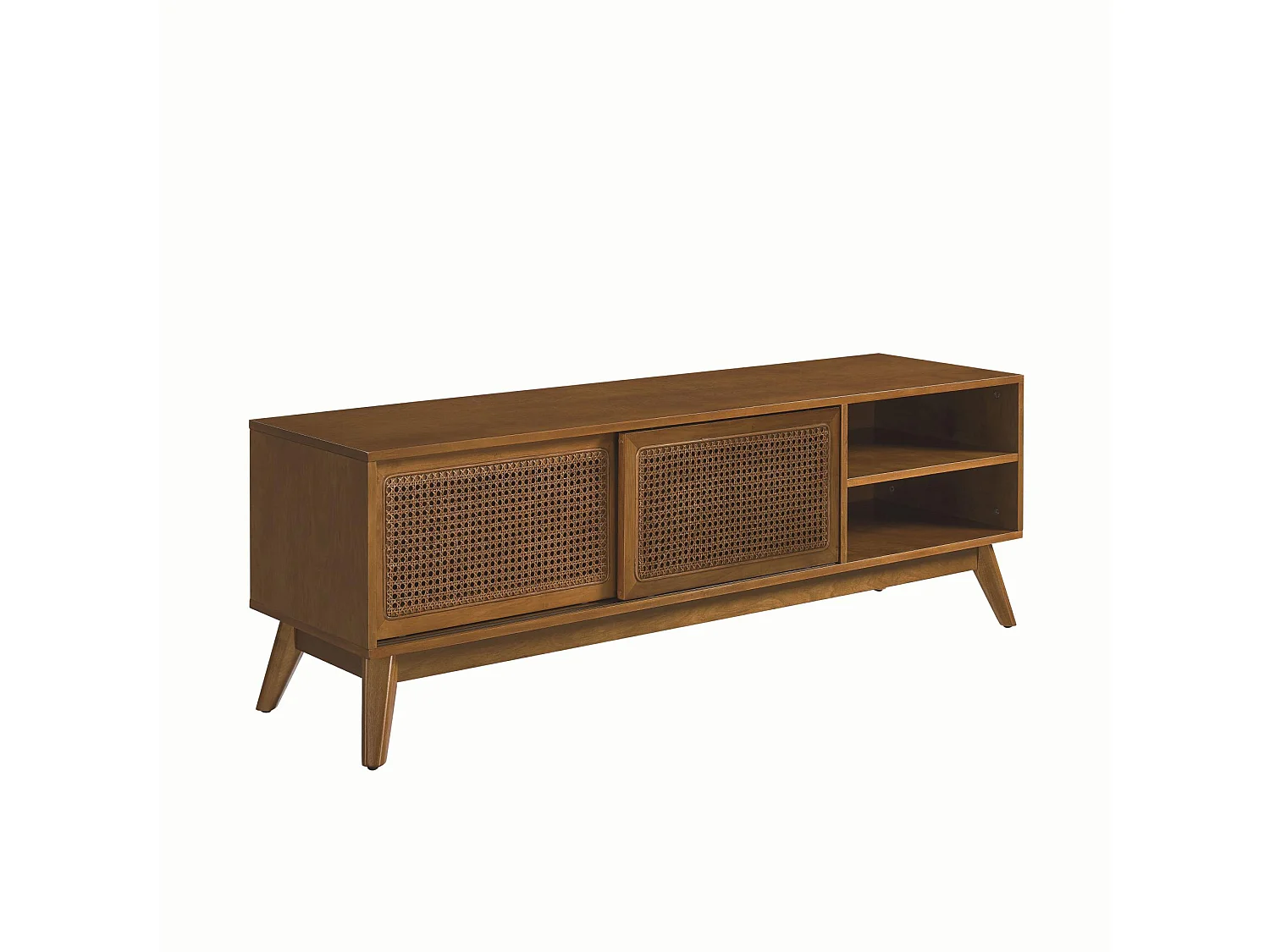 Vintage tv-meubel 150x40x50 cm met 2 deuren - Lichtbruin
