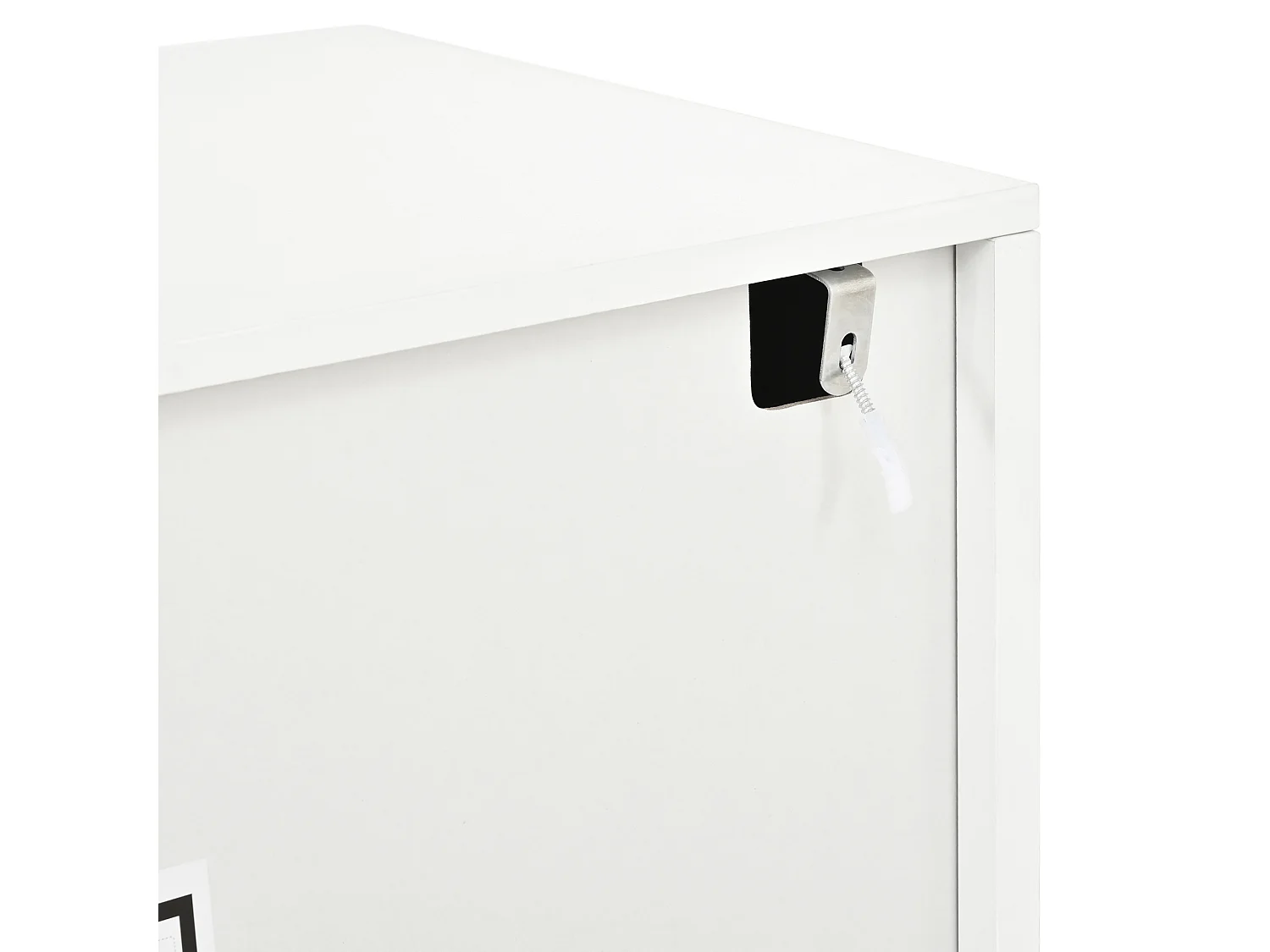 Gebogen tv-meubel met 4 deuren - Wit 170 x 35 x 50 cm