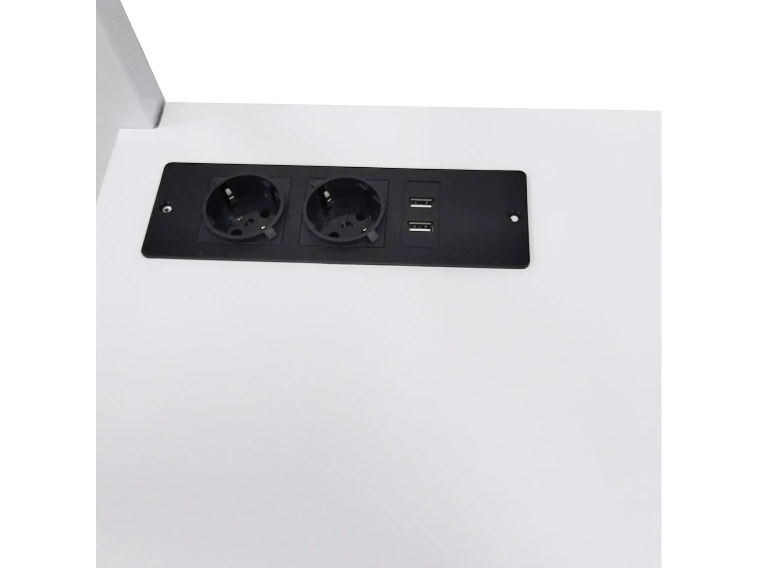 Letto a soppalco in metallo per adulti (140x200 cm) con scrivania, illuminazione a LED e scala con vani contenitori – Bianco