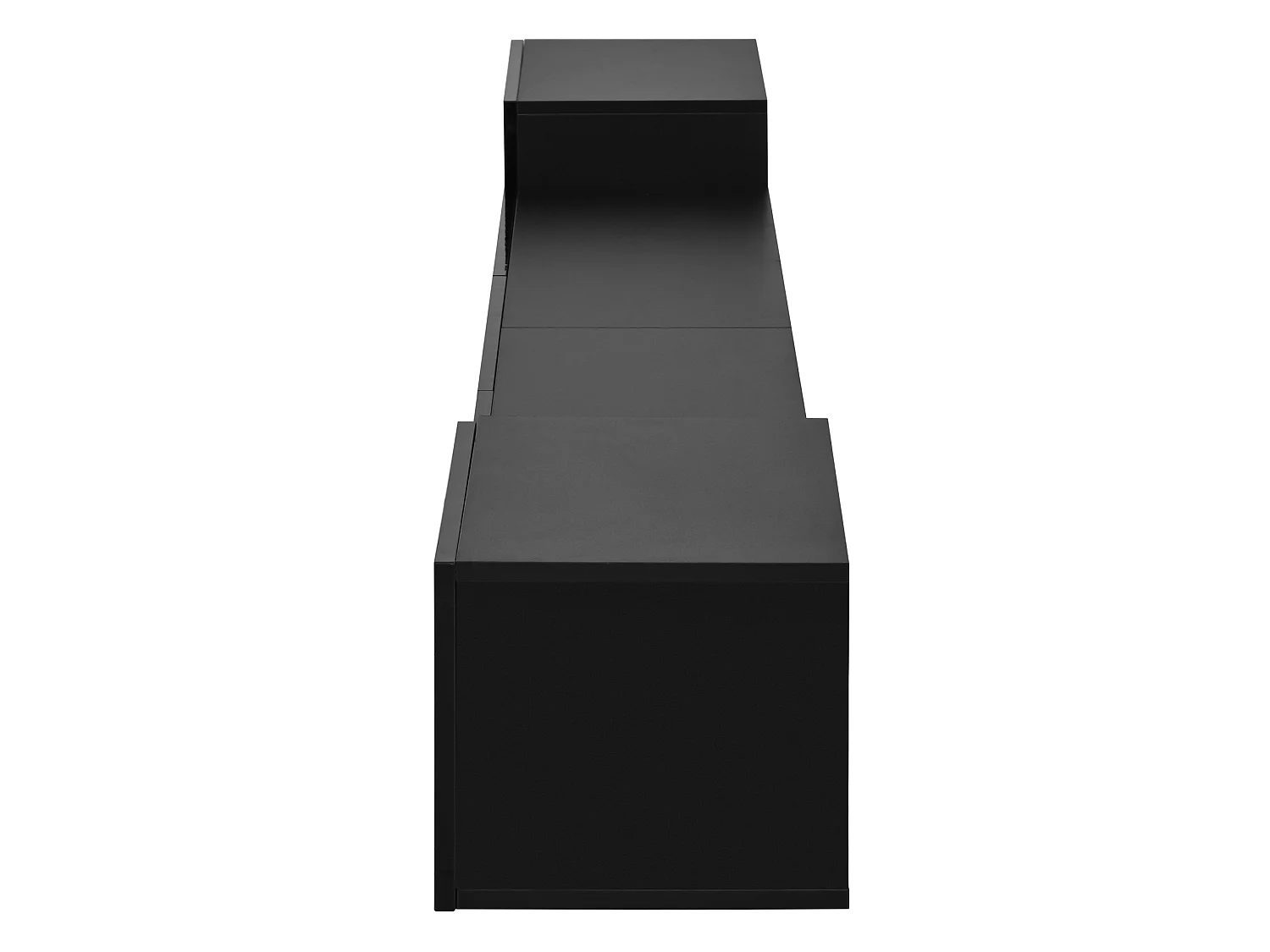 Mobile TV sospeso con ante laccate e LED - Nero