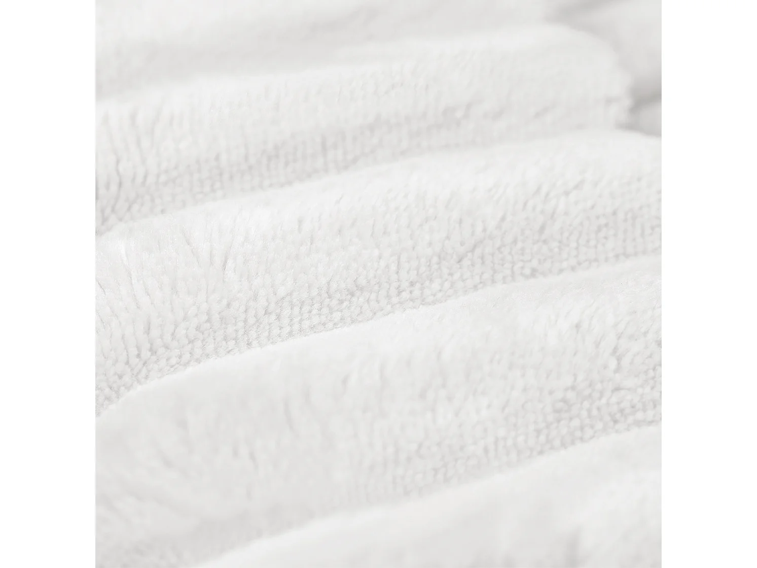 Méridienne simple en velours côtelé blanc - Sans montage