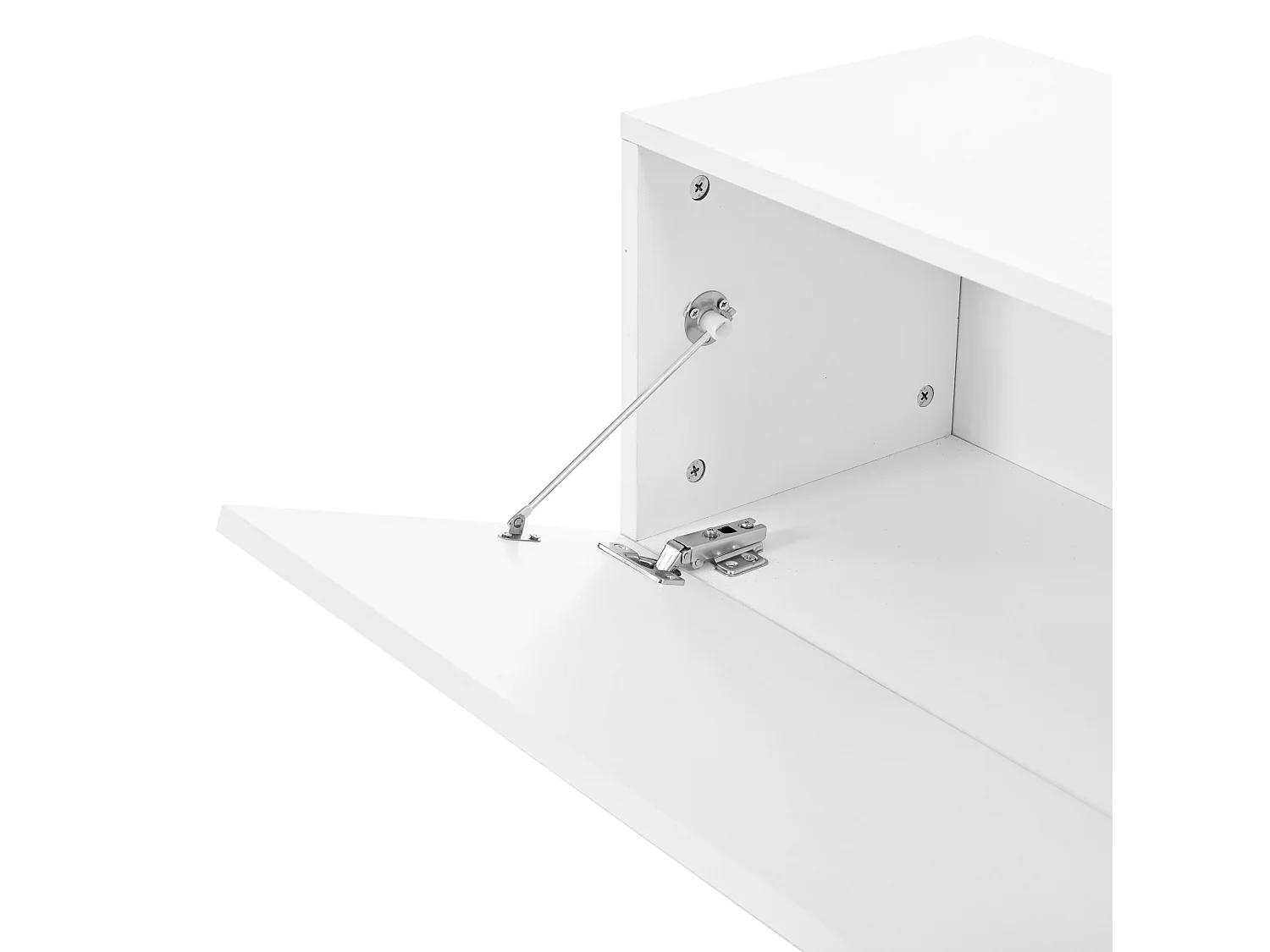 Mobile TV con 2 ante laccate e LED - Bianco 200 x 30 x 30 cm
