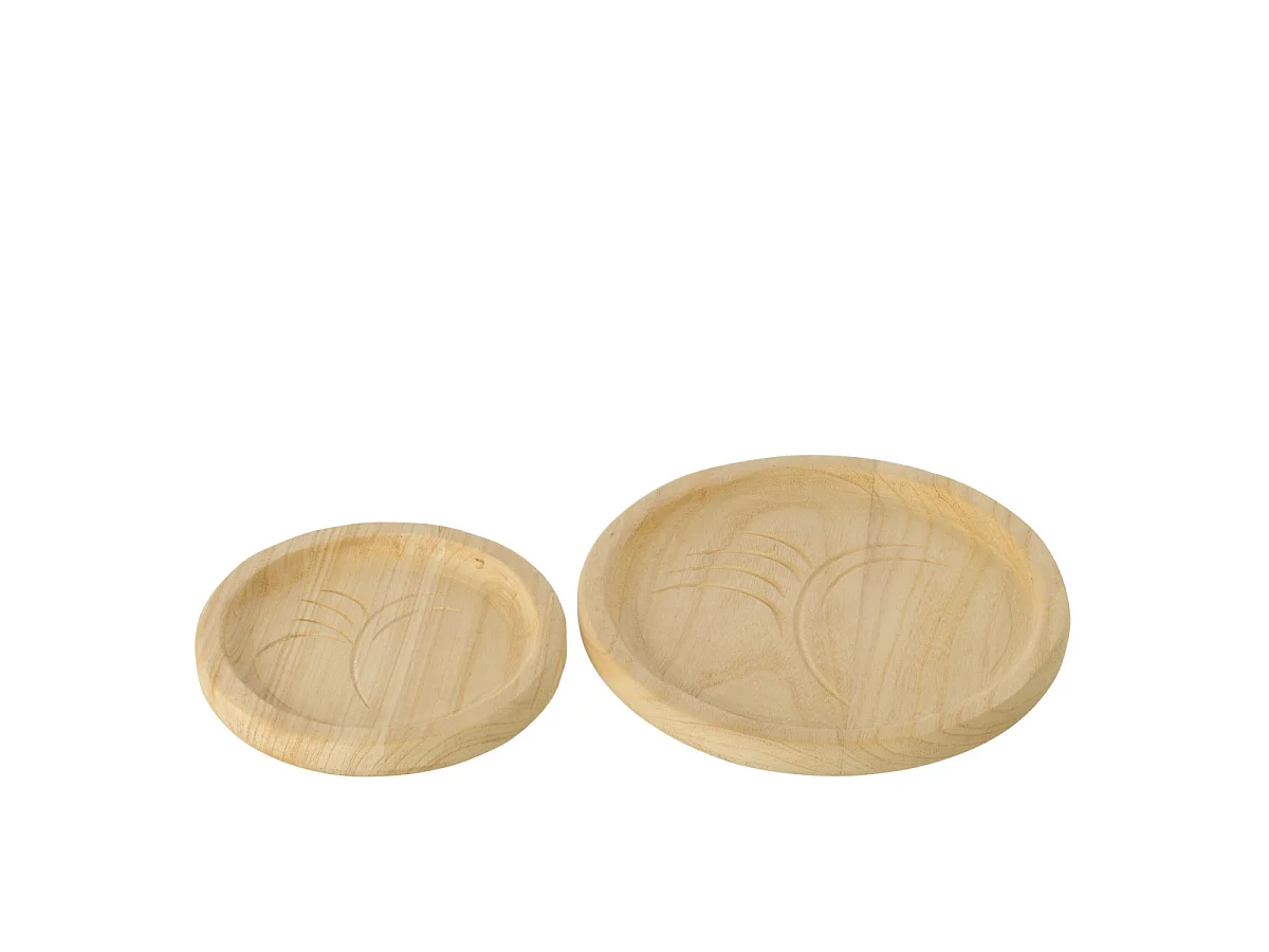 Plateau Déco en Bois "Dona" 35cm Naturel