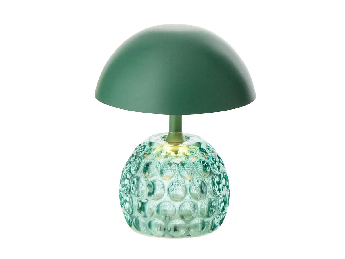 Lampe à Poser LED Champignon "Fungo" 15cm Vert Foncé