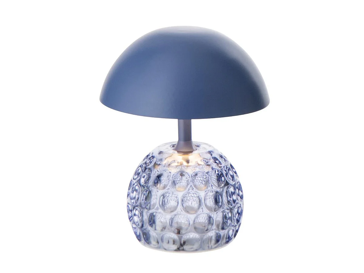 Lampe à Poser LED Champignon "Fungo" 15cm Bleu