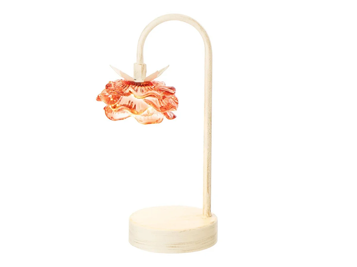Lampe à Poser LED Fleur "Fiore" 36cm Orange