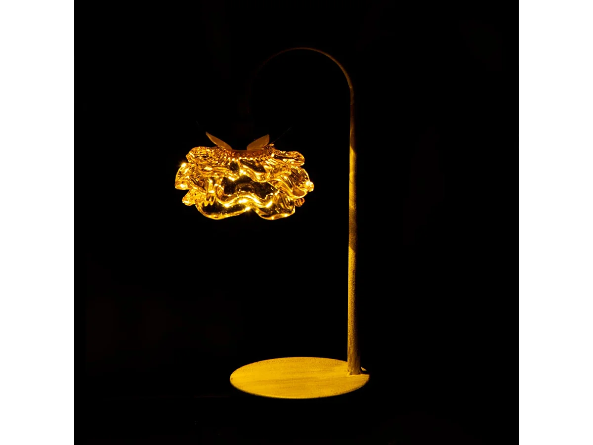 Lampe à Poser LED Fleur "Fiore" 36cm Jaune