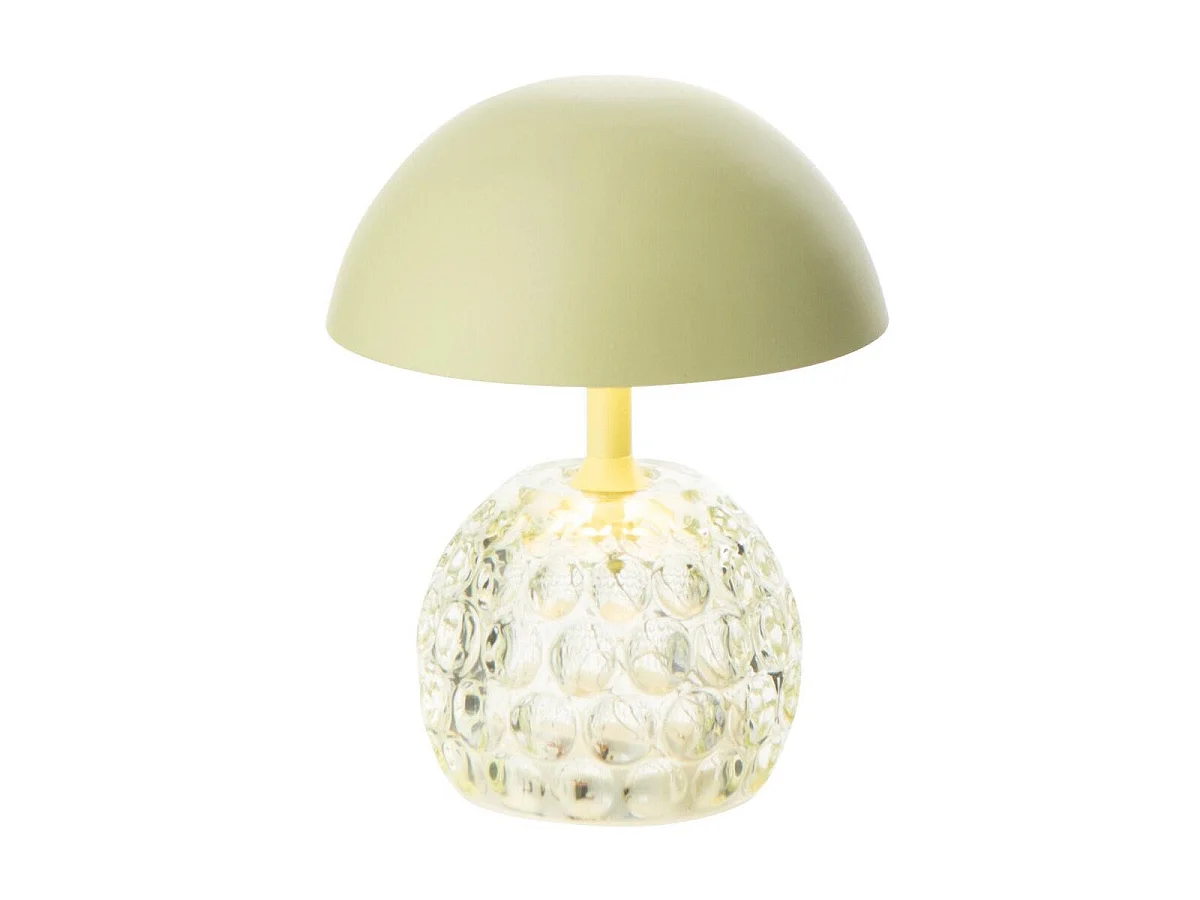 Lampe à Poser LED Champignon "Fungo" 15cm Vert Clair