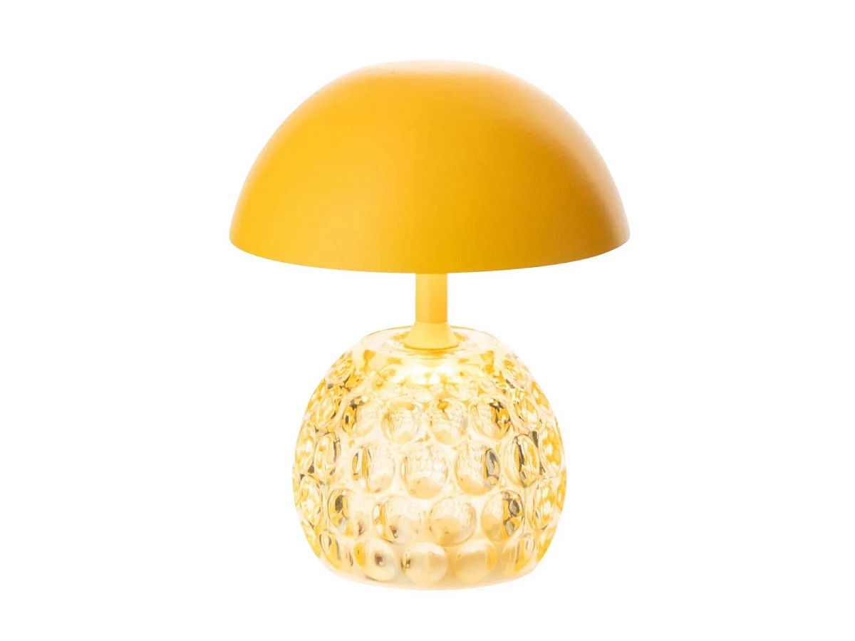 Lampe à Poser LED Champignon "Fungo" 15cm Jaune