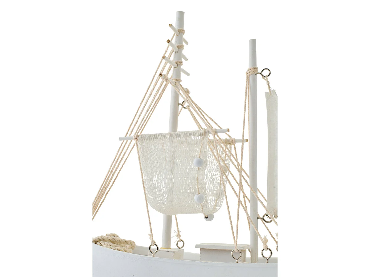 Bateau Déco à Voiles "Regatta" 41cm Blanc