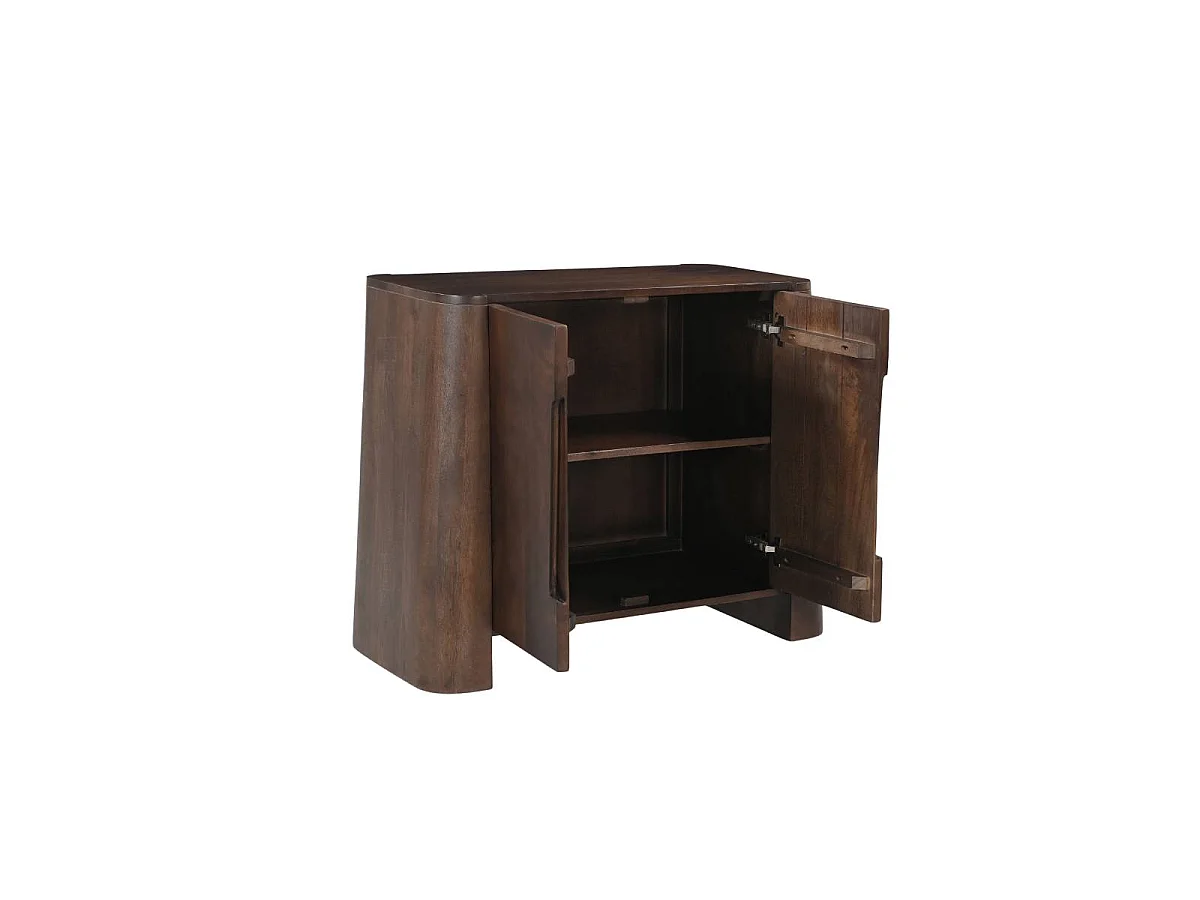 Buffet haut en bois de manguier foncé Liriel